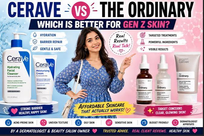 I Am a Gen Z Woman. How Does CeraVe Compare to The Ordinary in Terms of Skincare Effectiveness?